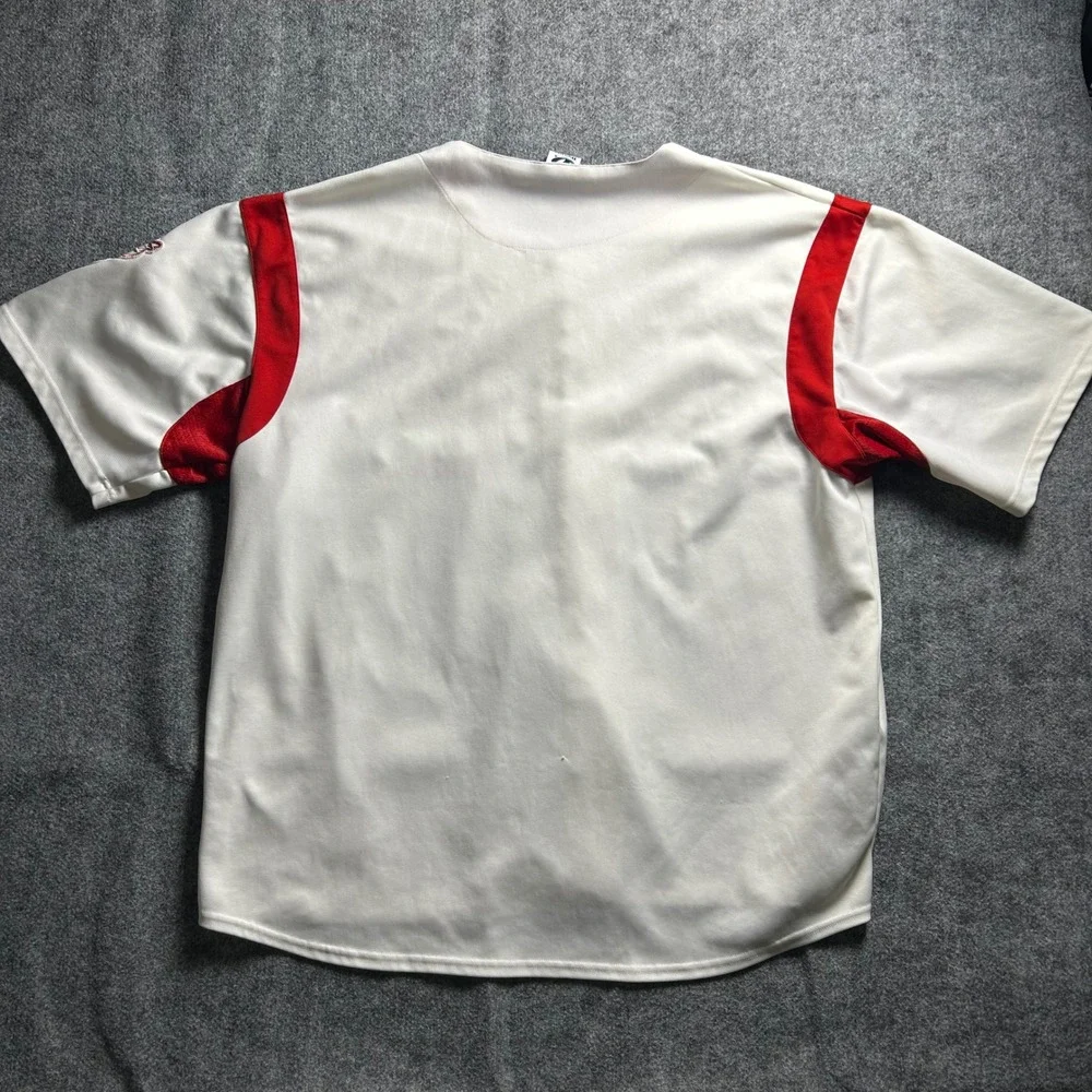Dynasty Los Angeles Angels Baseball Jersey White Red Size 2XL Vintage